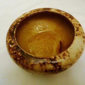 BRUSH POTTERY USA 1950s Lovely Planter 6 Inch Bowl in Blended Onyx Glaze